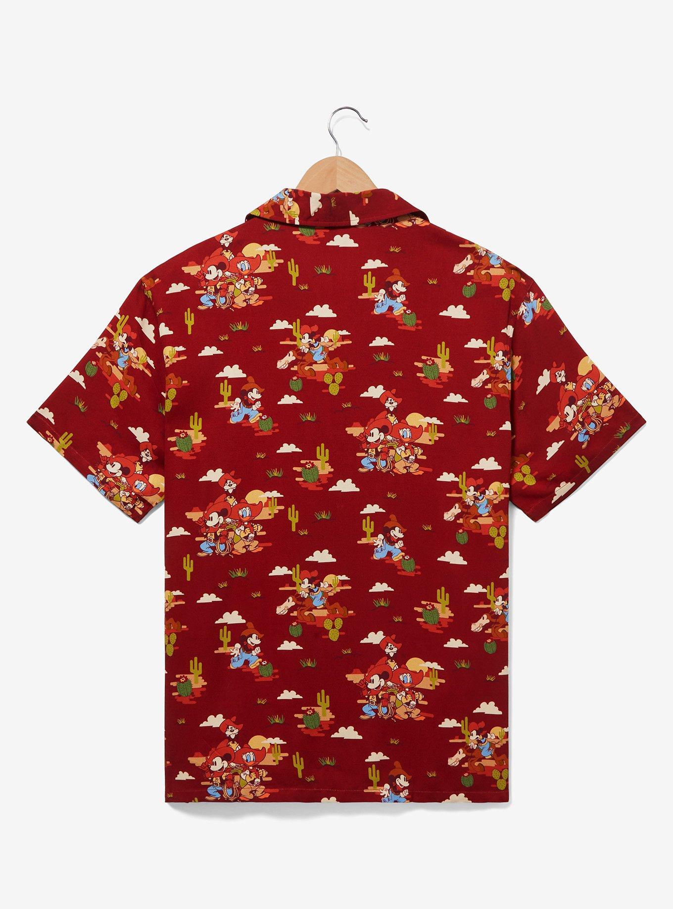 Disney Mickey Mouse & Friends Western Allover Print Button-Up - BoxLunch Exclusive, , hi-res