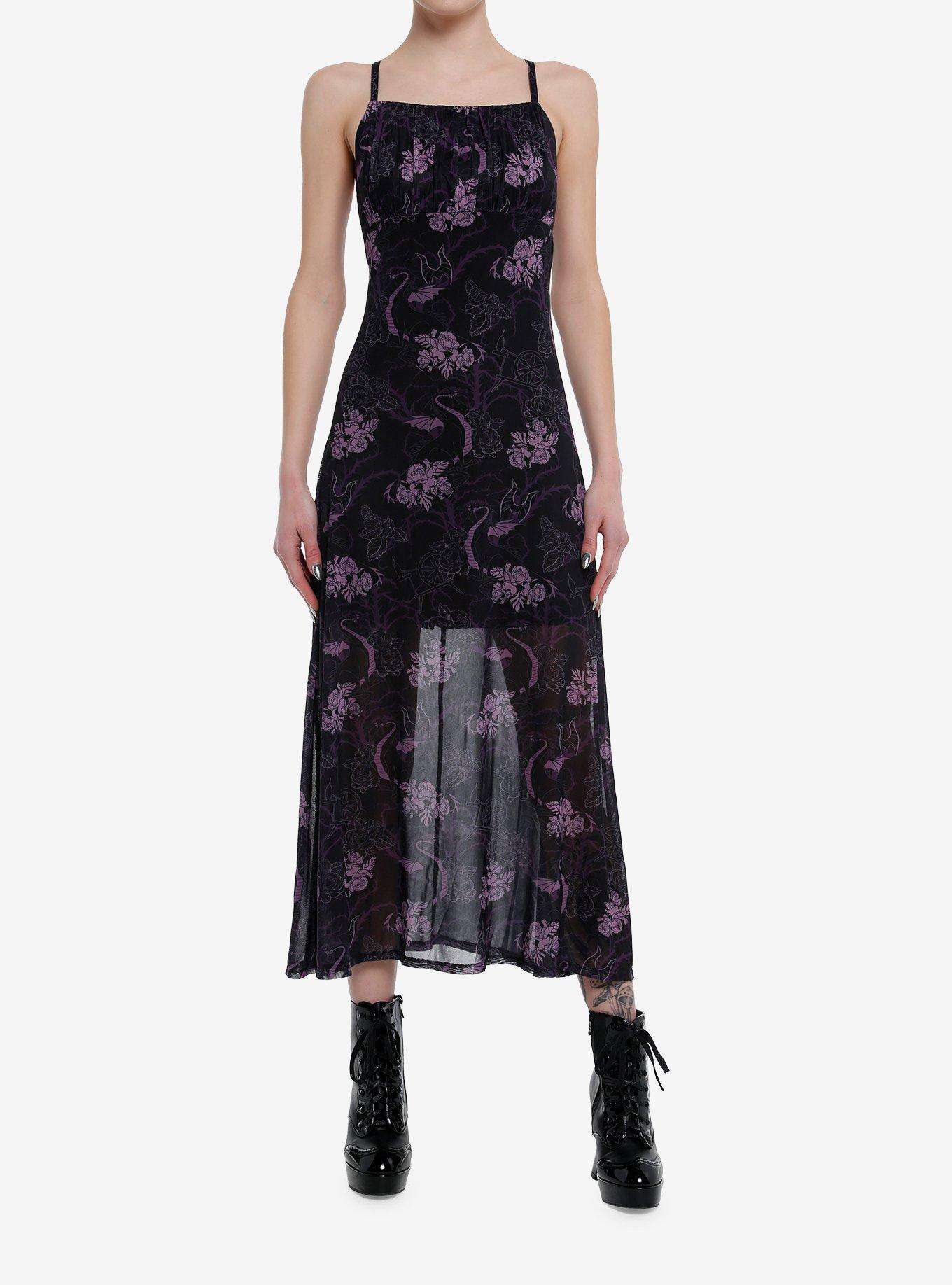 Disney Villains Maleficent Mesh Maxi Dress, , hi-res