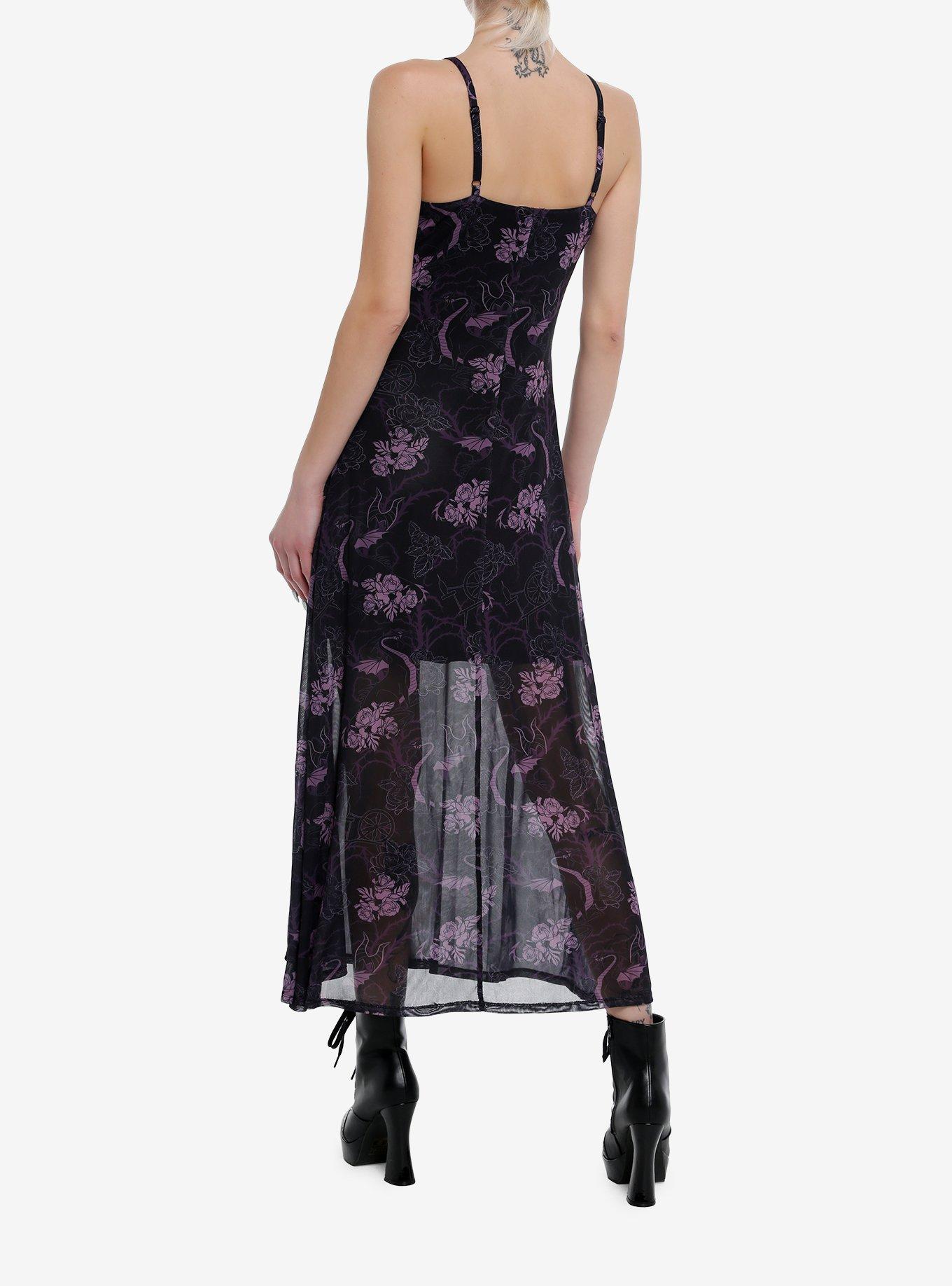 Disney Villains Maleficent Mesh Maxi Dress, BLACK, alternate