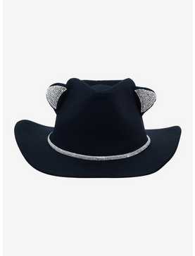 Black Sparkle Cat Ears Cowboy Hat, , hi-res
