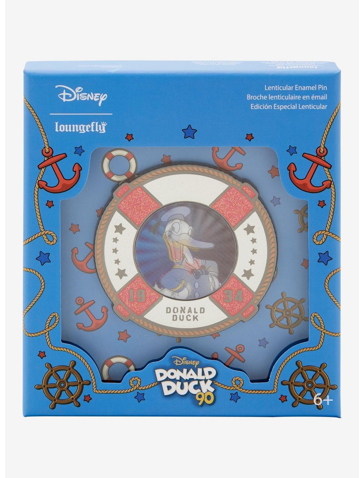 Loungefly Disney Donald Duck 90th Anniversary Lenticular Limited Edition Enamel Pin, , alternate