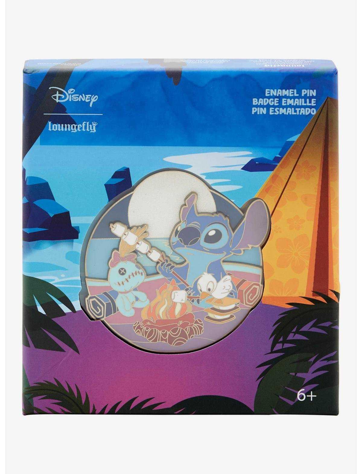 Loungefly Disney Lilo & Stitch Campfire Stitch Limited Edition Enamel Pin, , hi-res
