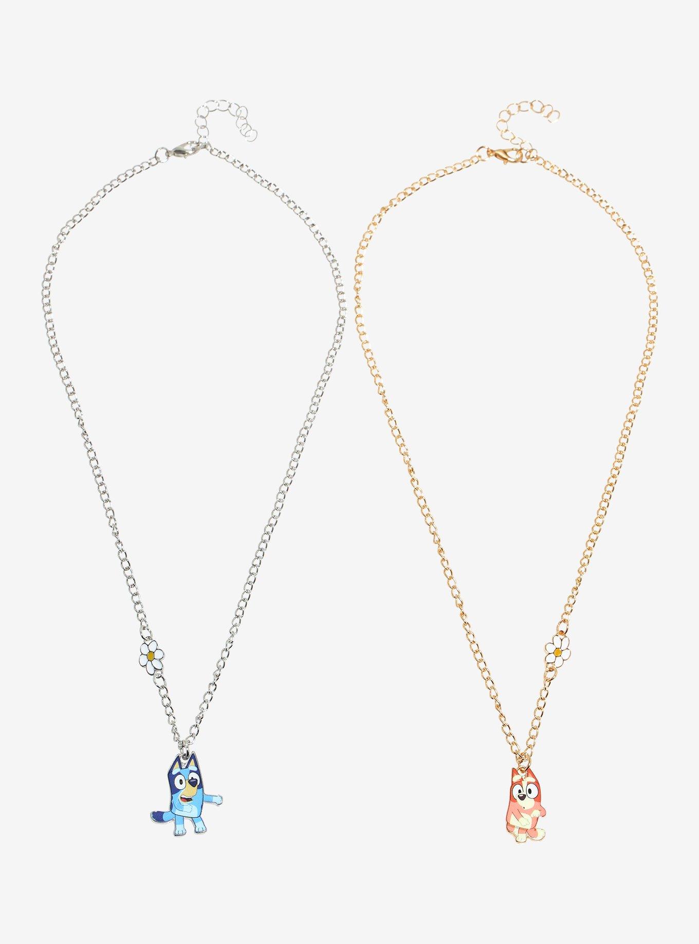 Bluey Dancing Bluey & Bingo Best Friend Necklace Set, , hi-res