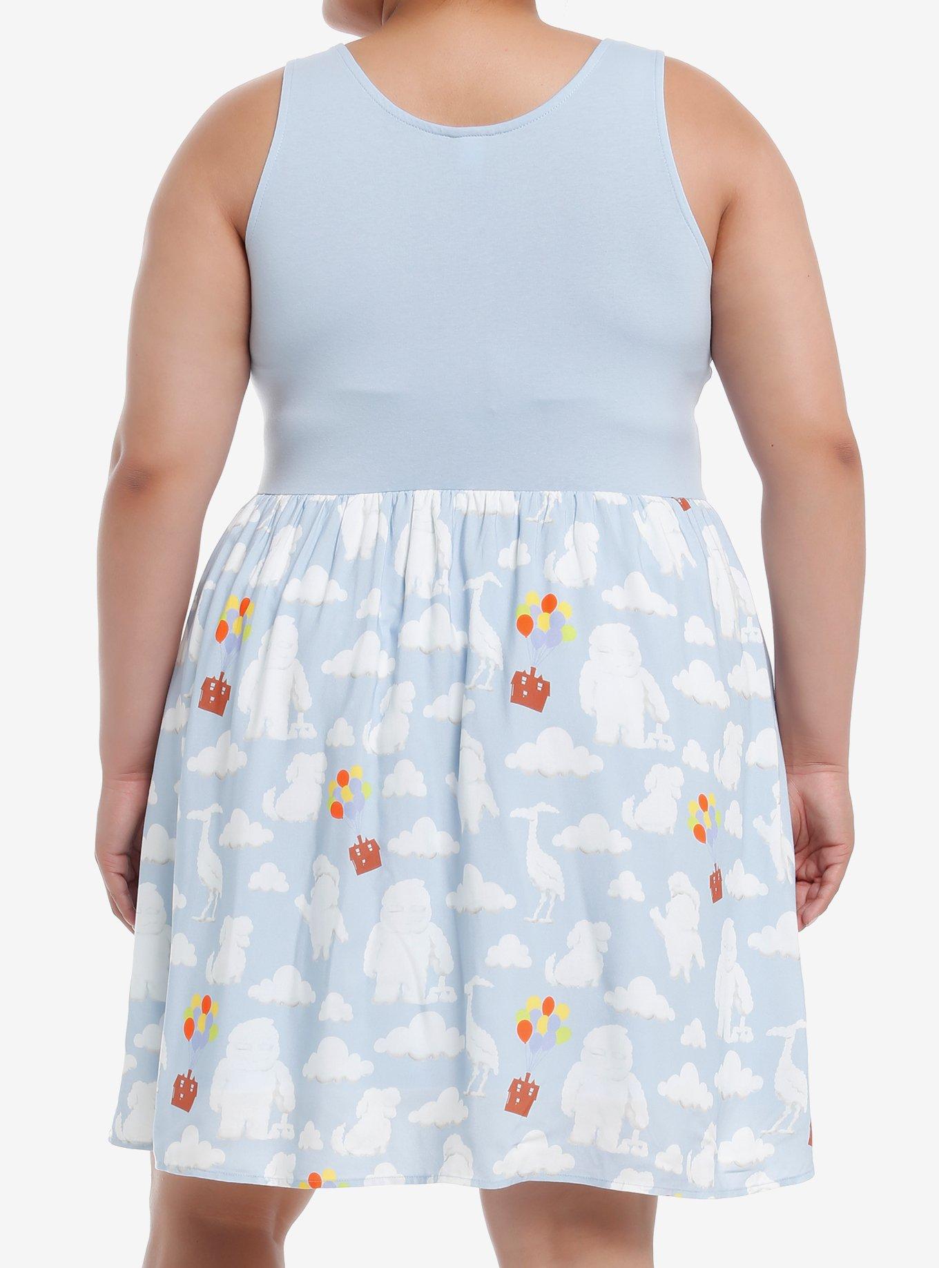 Her Universe Disney Pixar Up Balloons & Clouds Dress Plus Size Her Universe Exclusive, MULTI, alternate