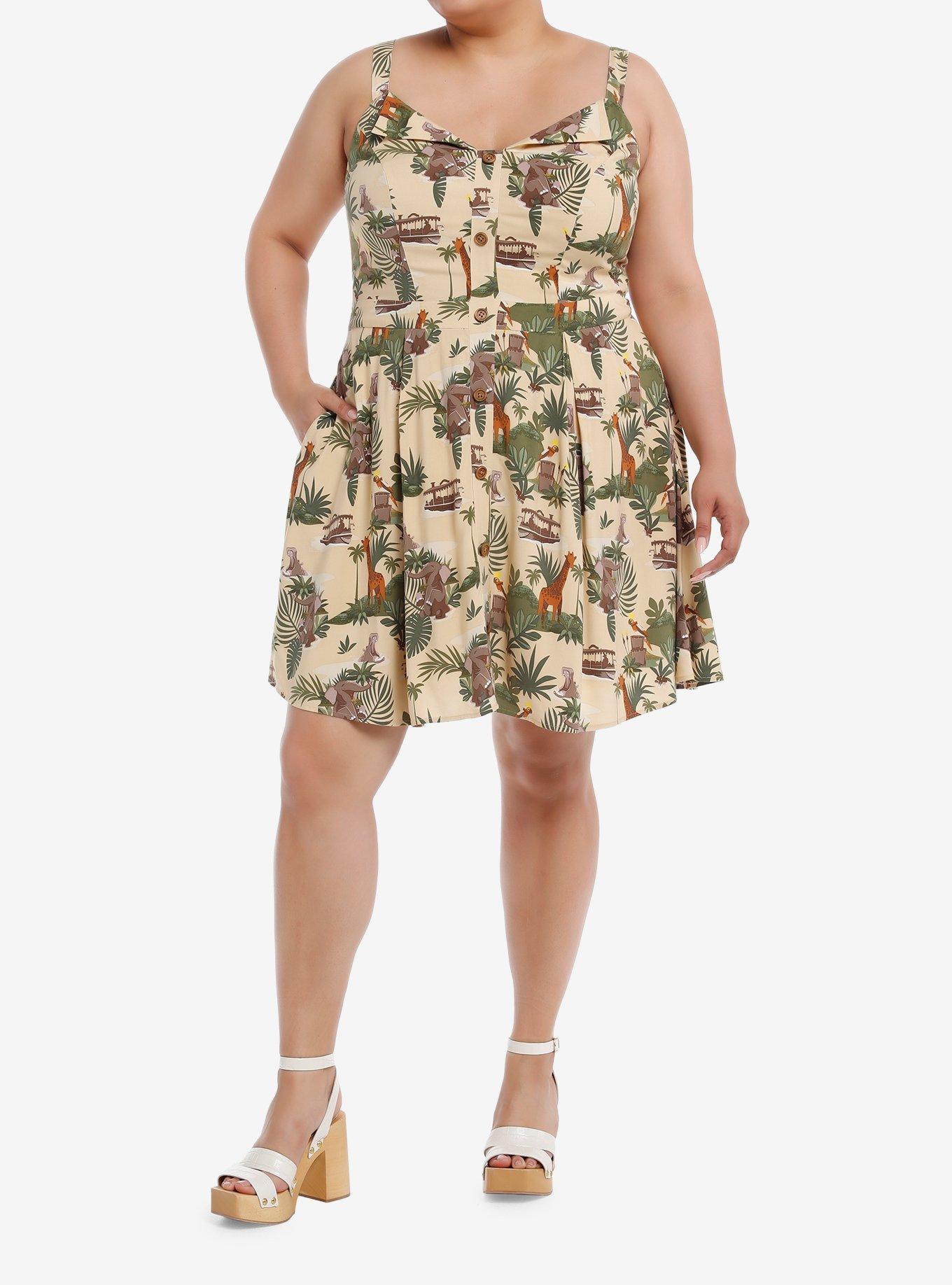 Her Universe Disney Jungle Cruise Animals Dress Plus Size Her Universe Exclusive, MULTI, alternate