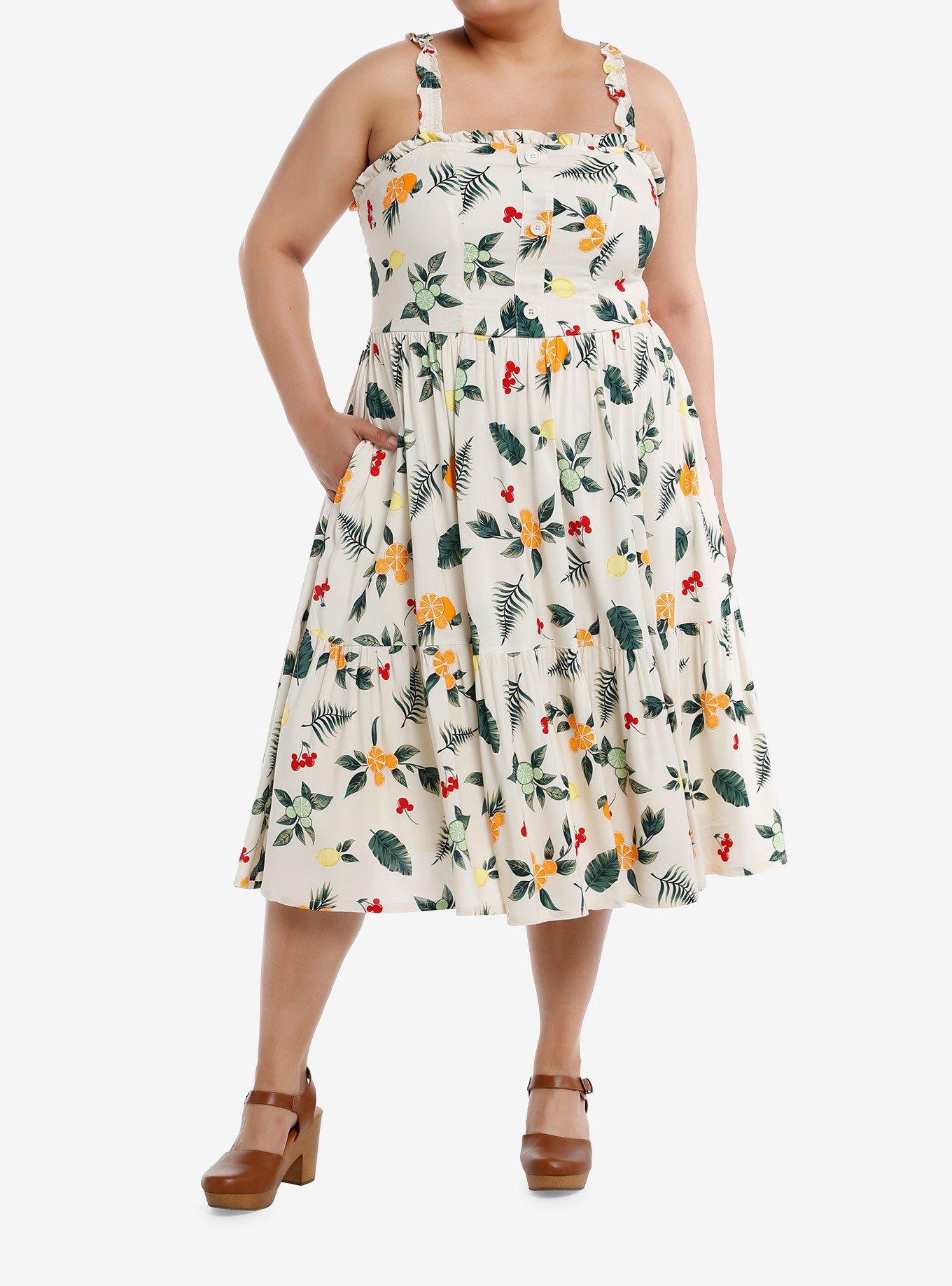 Her Universe Disney Mickey Mouse Fruit Dress Plus Size Her Universe Exclusive, MULTI, alternate