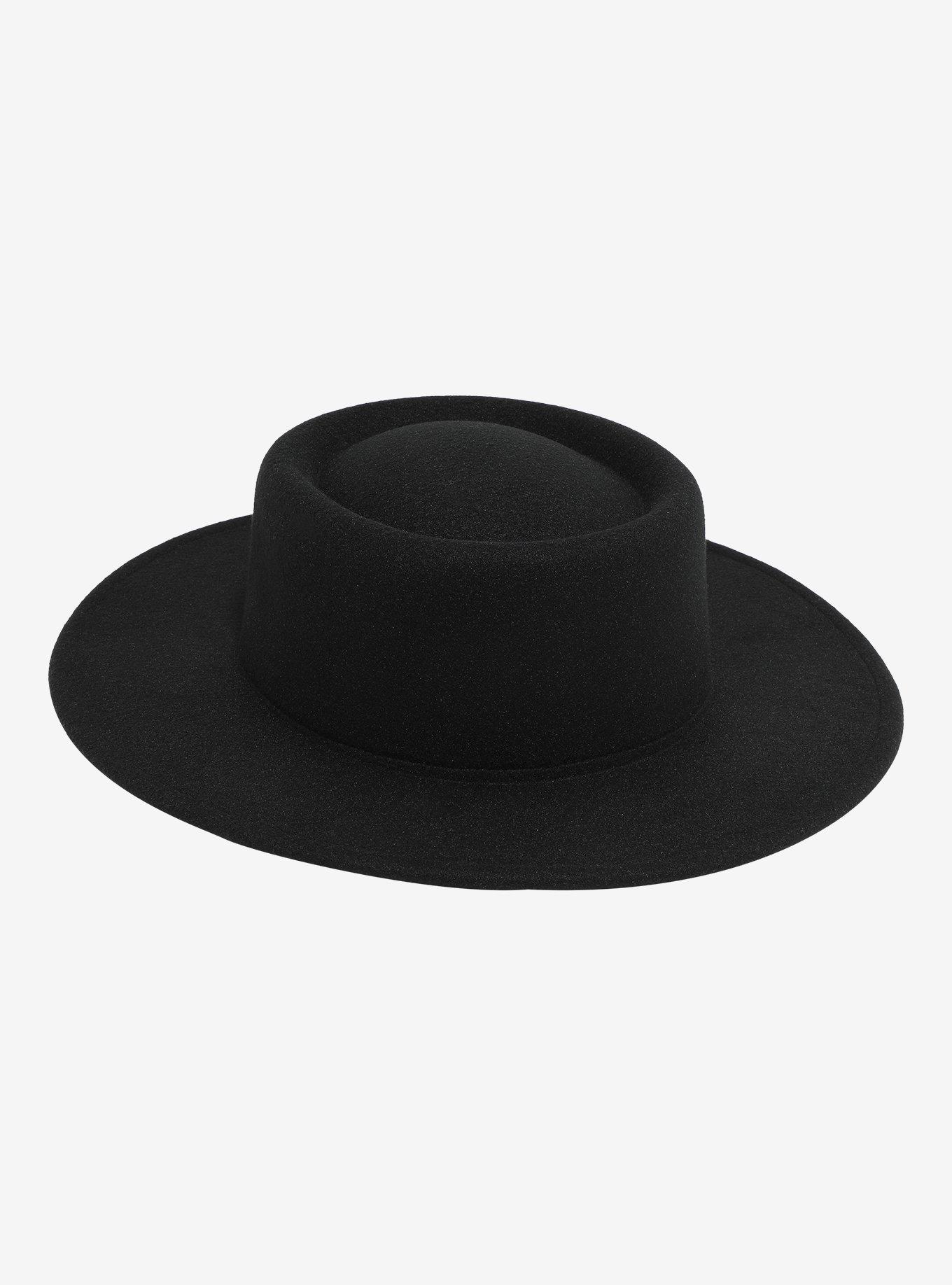 Roses Black Wide Brim Hat, , alternate