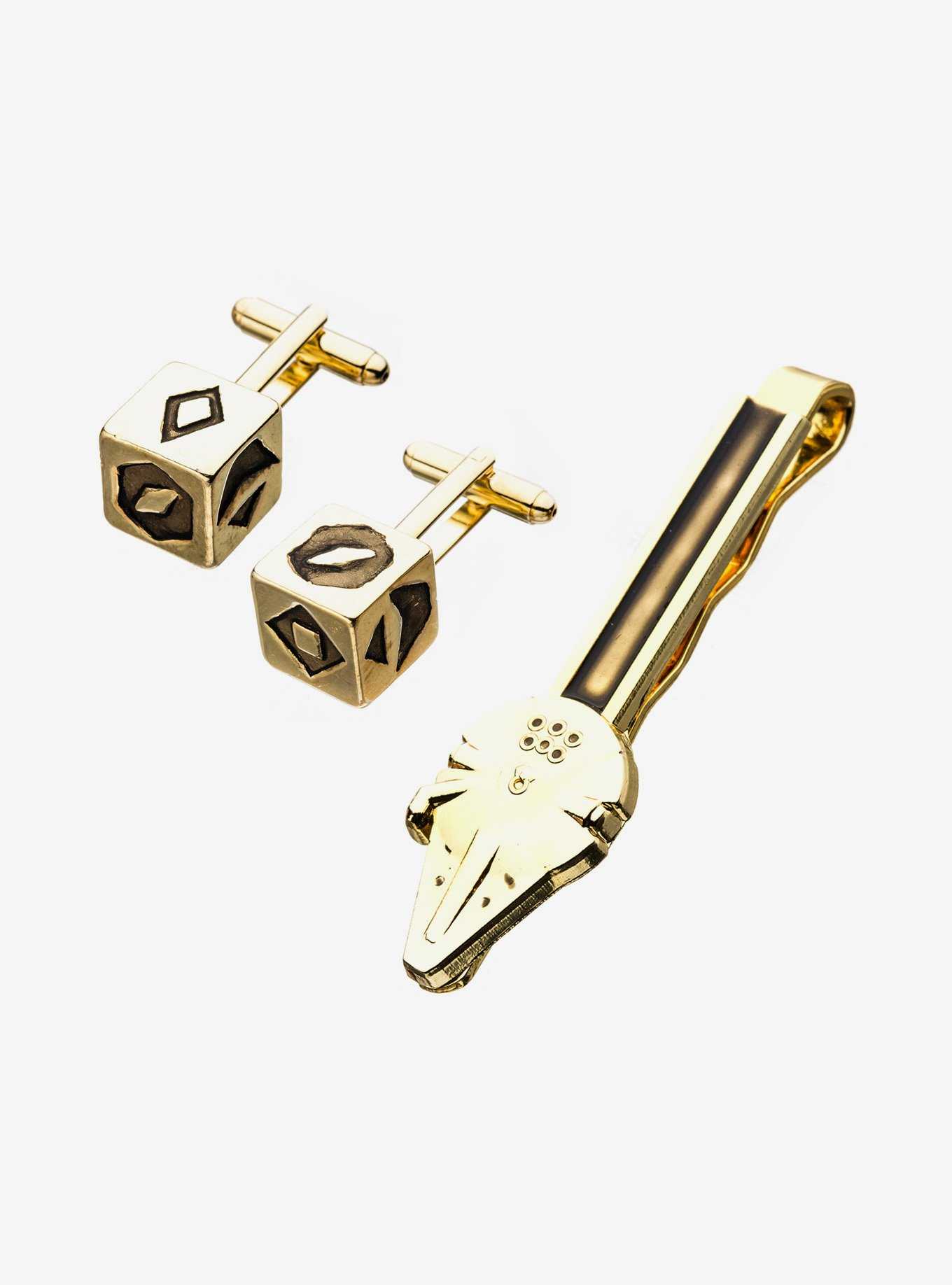 Star Wars Golden Dice Money Clip and Cufflinks Set, , hi-res