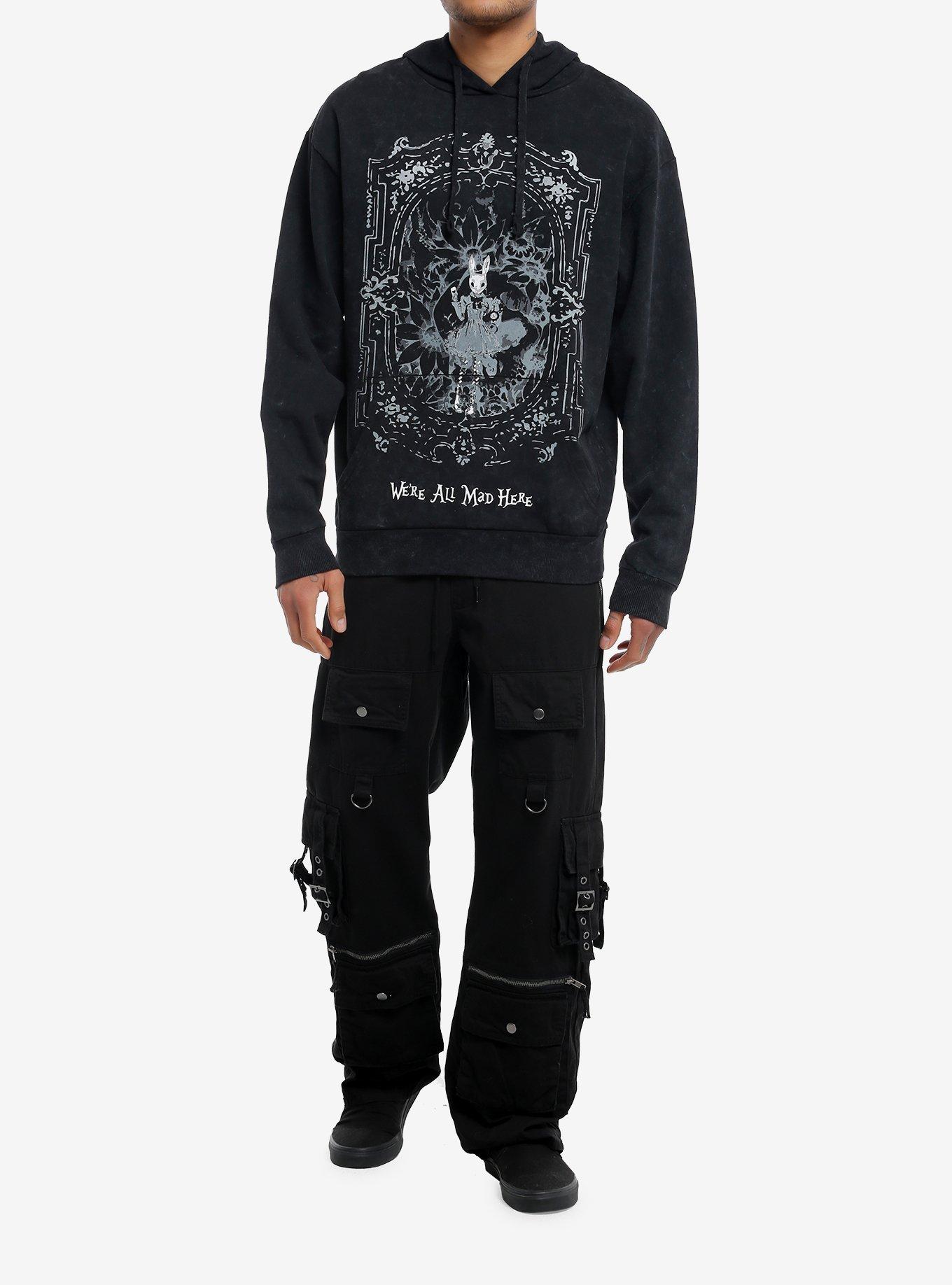 We're All Mad Here Bunny Hoodie, GREY, alternate