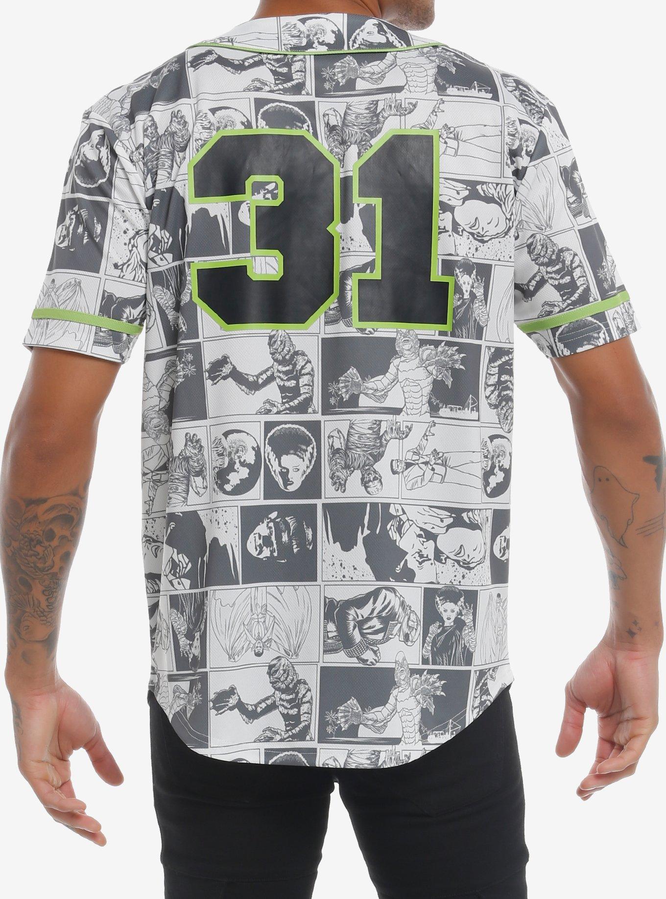 Universal Monsters Characters Baseball Jersey