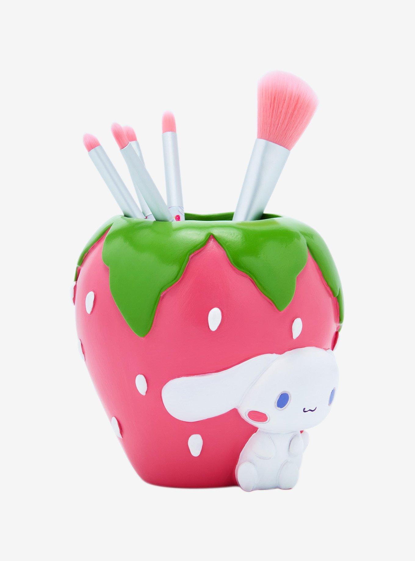 Sanrio Cinnamoroll Strawberry Makeup Brush Set and Holder - BoxLunch Exclusive, , alternate