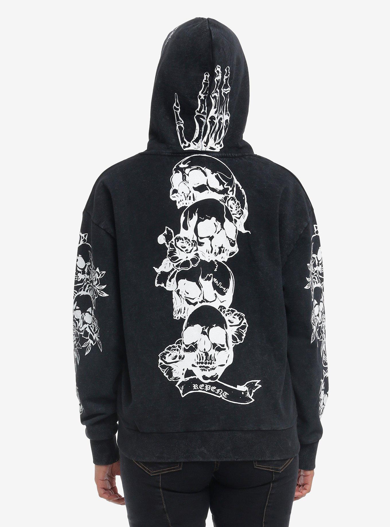 Skeleton Rose Girls Hoodie, , hi-res