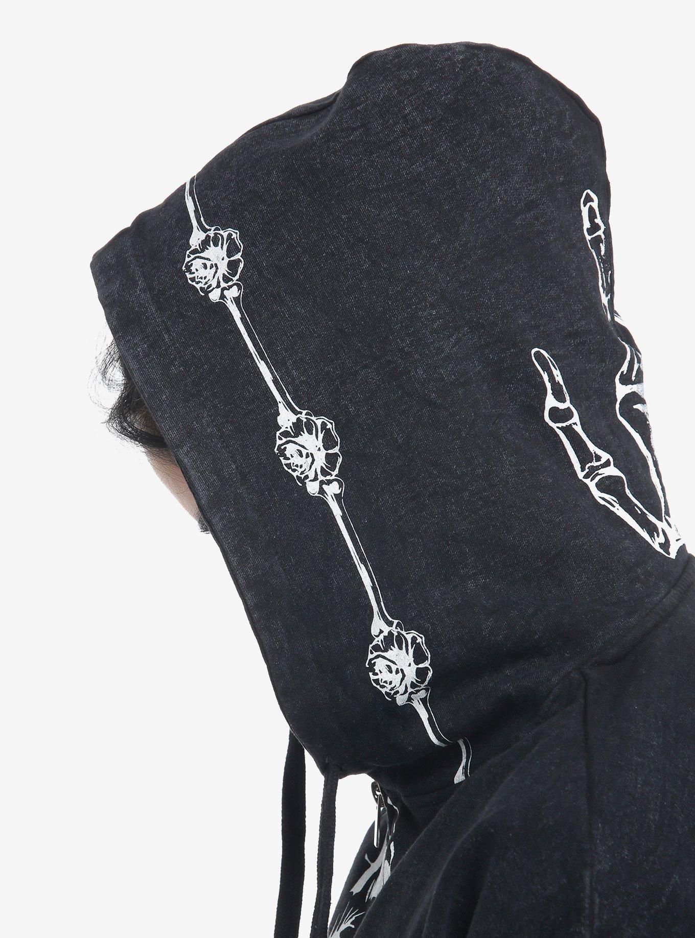 Skeleton Rose Girls Hoodie, PURPLE, alternate