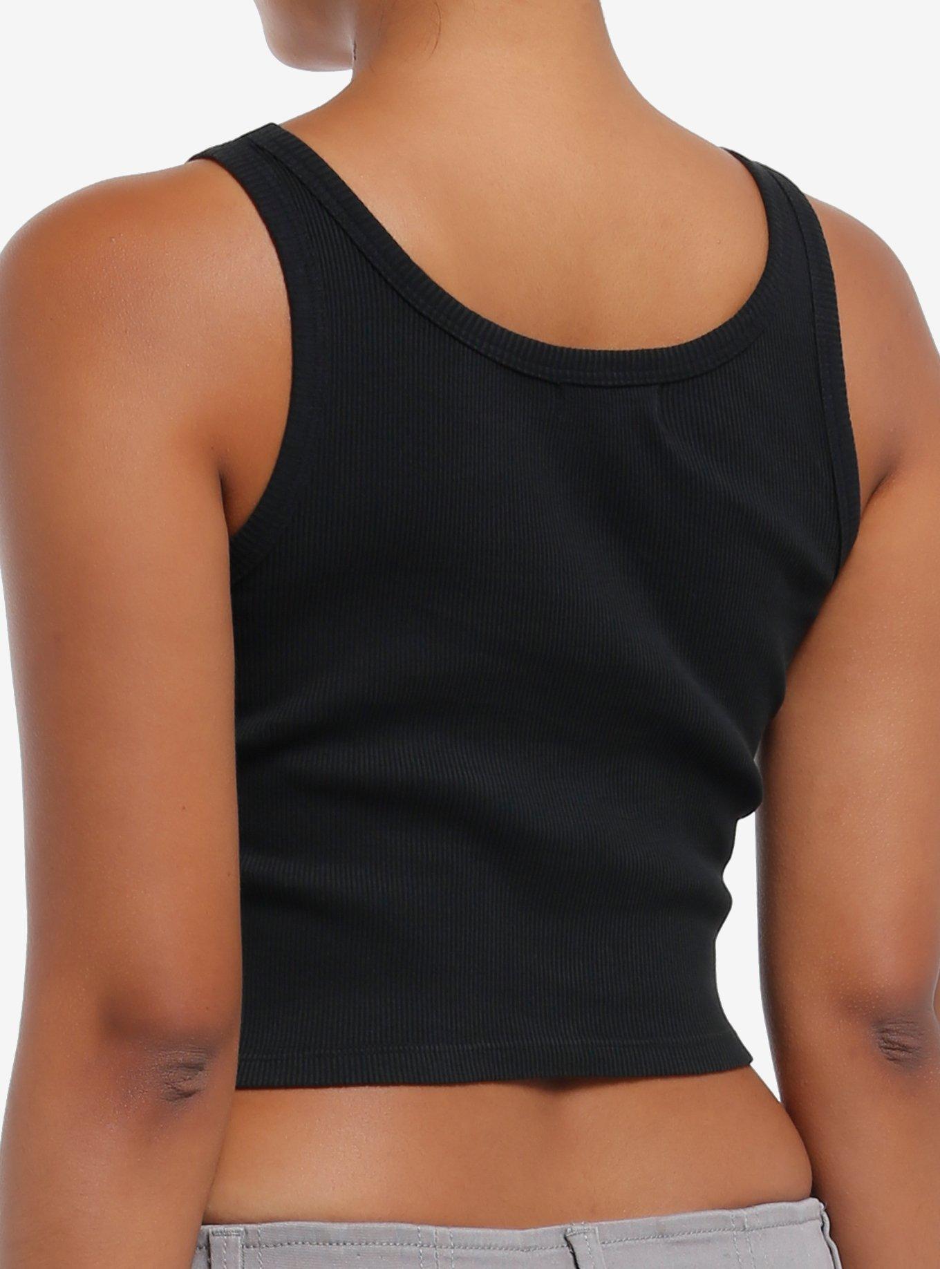 Skull Heart Roses Girls Tank Top, RED, alternate