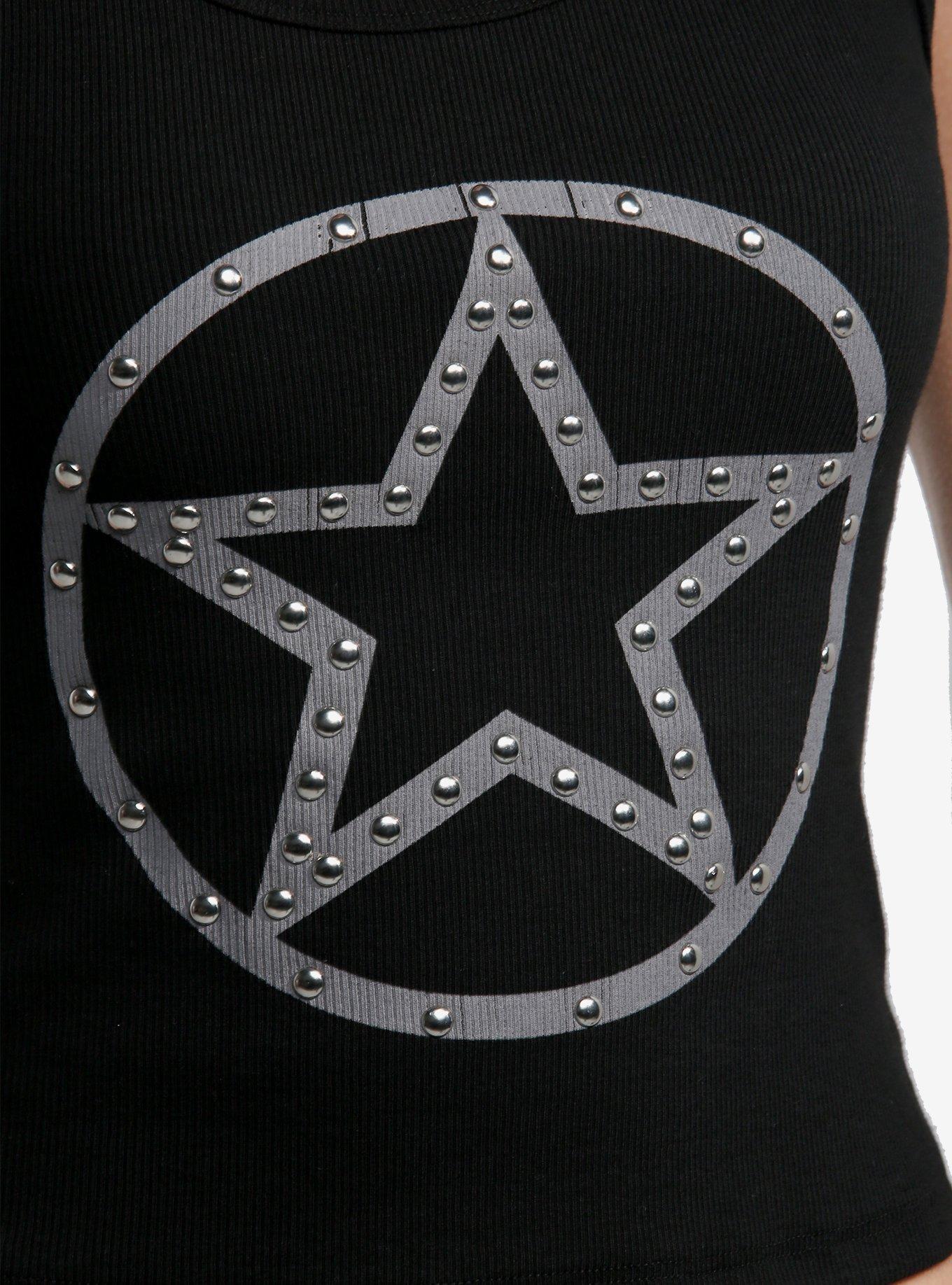 Sheriff Star Girls Tank Top, BLACK, alternate