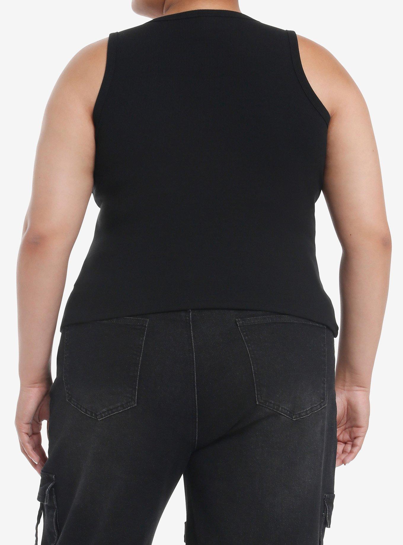 Sheriff Star Girls Tank Top Plus Size, BLACK, alternate