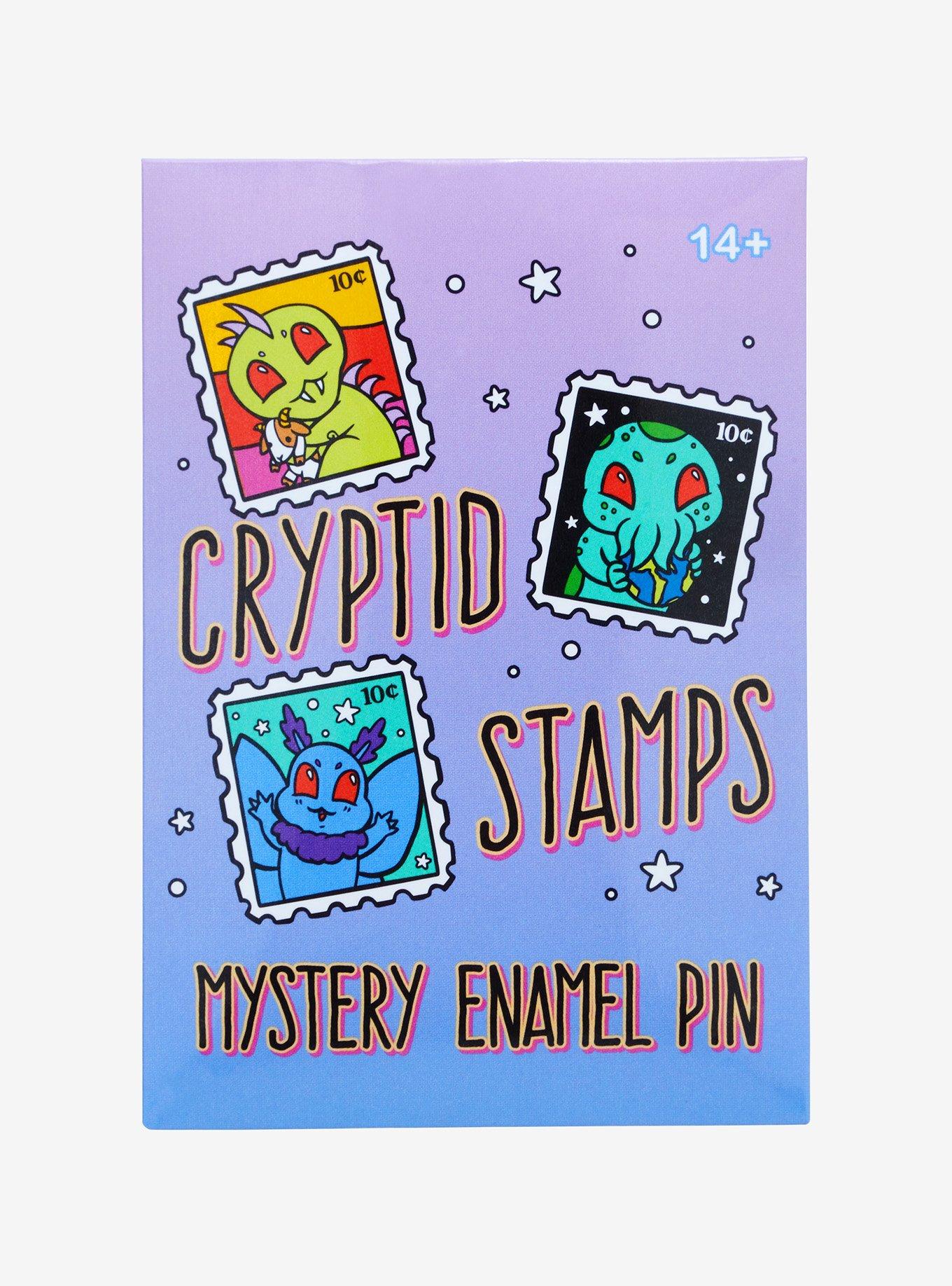 Cryptid Stamps Blind Bag Enamel Pin, , alternate