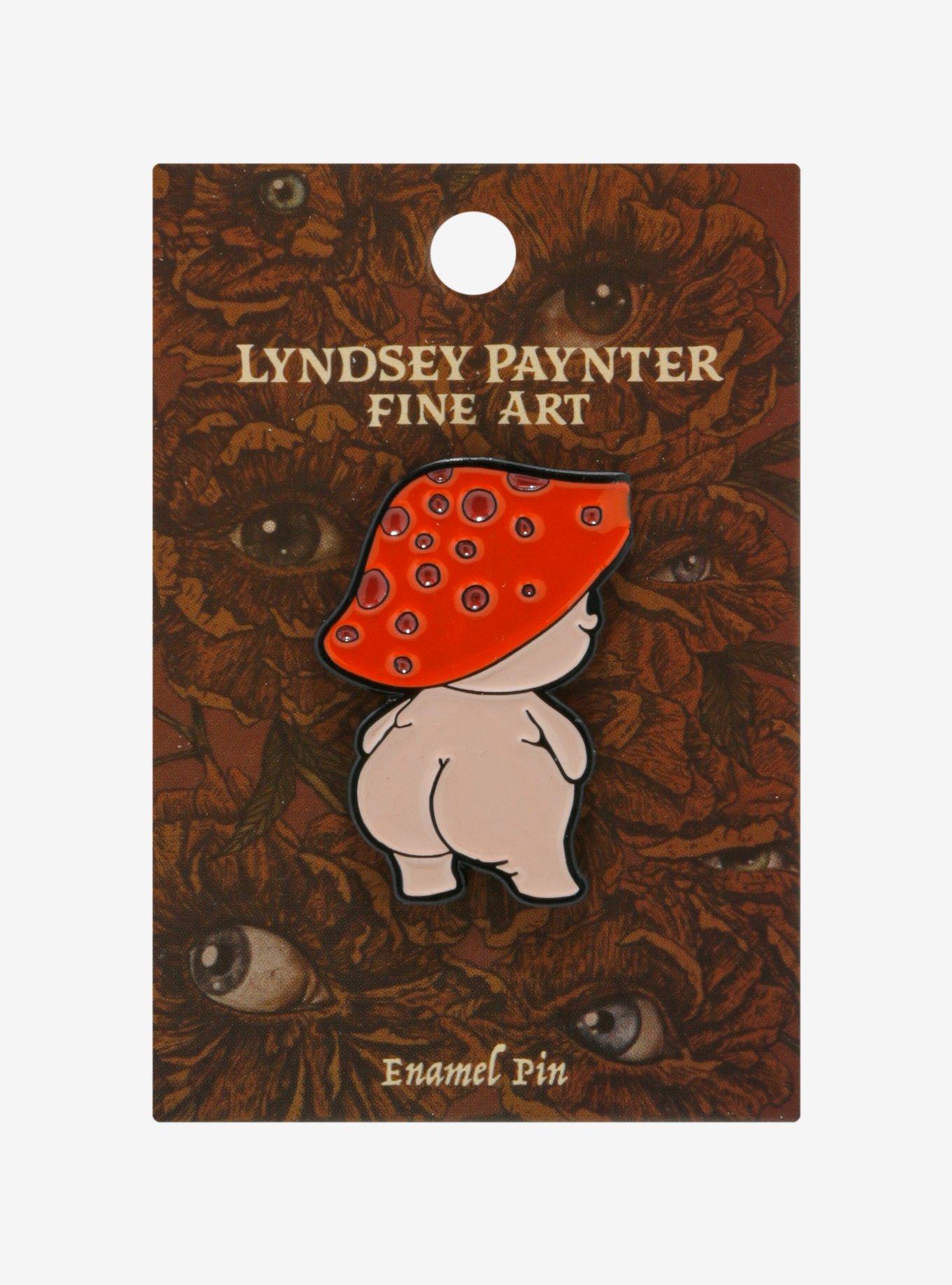 Mushroom Butt Enamel Pin By Lyndsey Paynter, , alternate