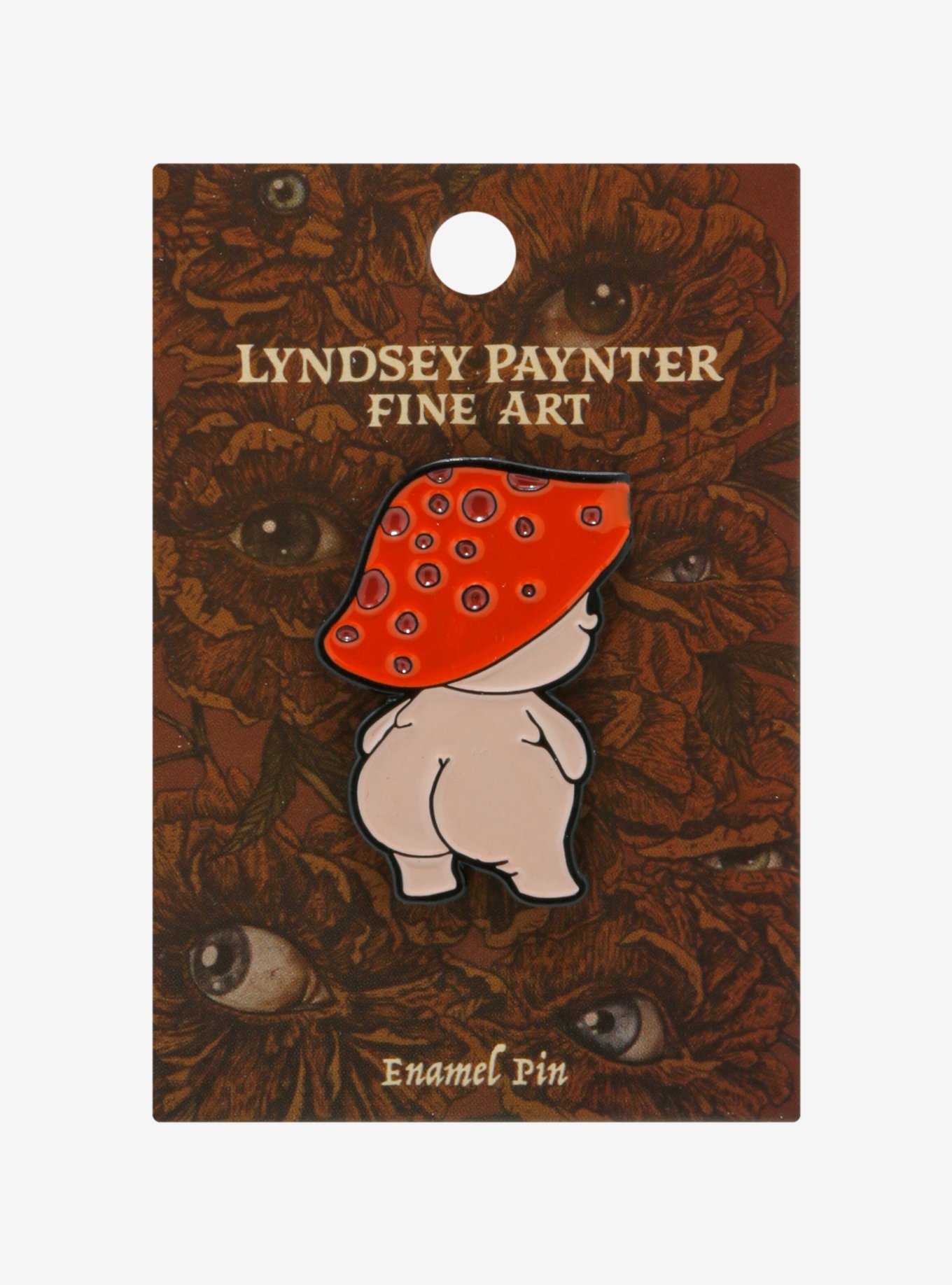 Mushroom Butt Enamel Pin By Lyndsey Paynter, , hi-res