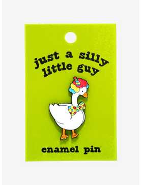 Silly Goose Clown Enamel Pin, , hi-res