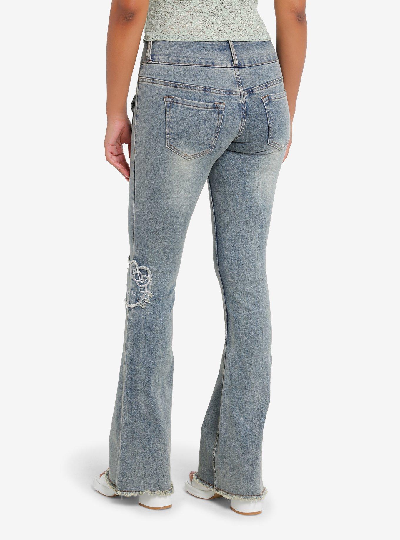 Hello Kitty Patch Low Rise Jeans, MULTI, alternate