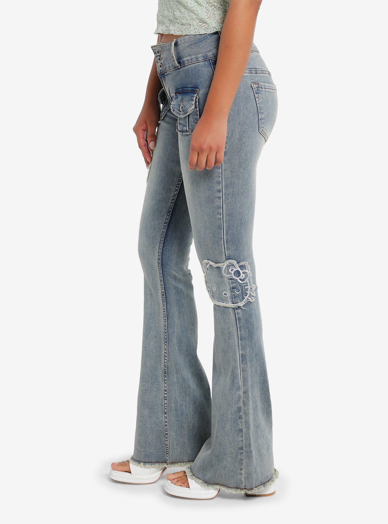 Hello Kitty Patch Low Rise Jeans, MULTI, alternate