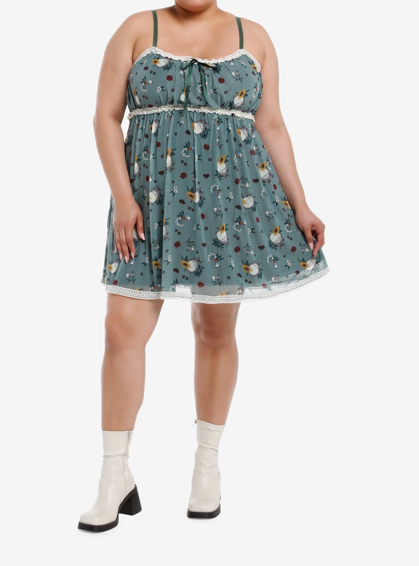 Studio Ghibli® My Neighbor Totoro Lace Slip Cami Dress Plus Size, MULTI, alternate