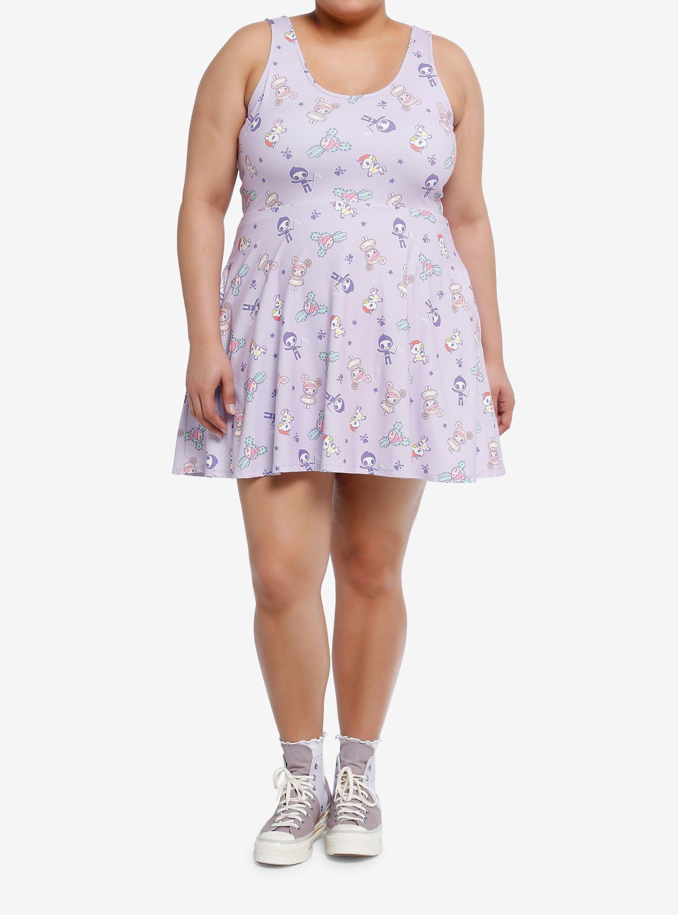 Tokidoki Characters Pastel Active Tank Dress Plus Size, MULTI, alternate