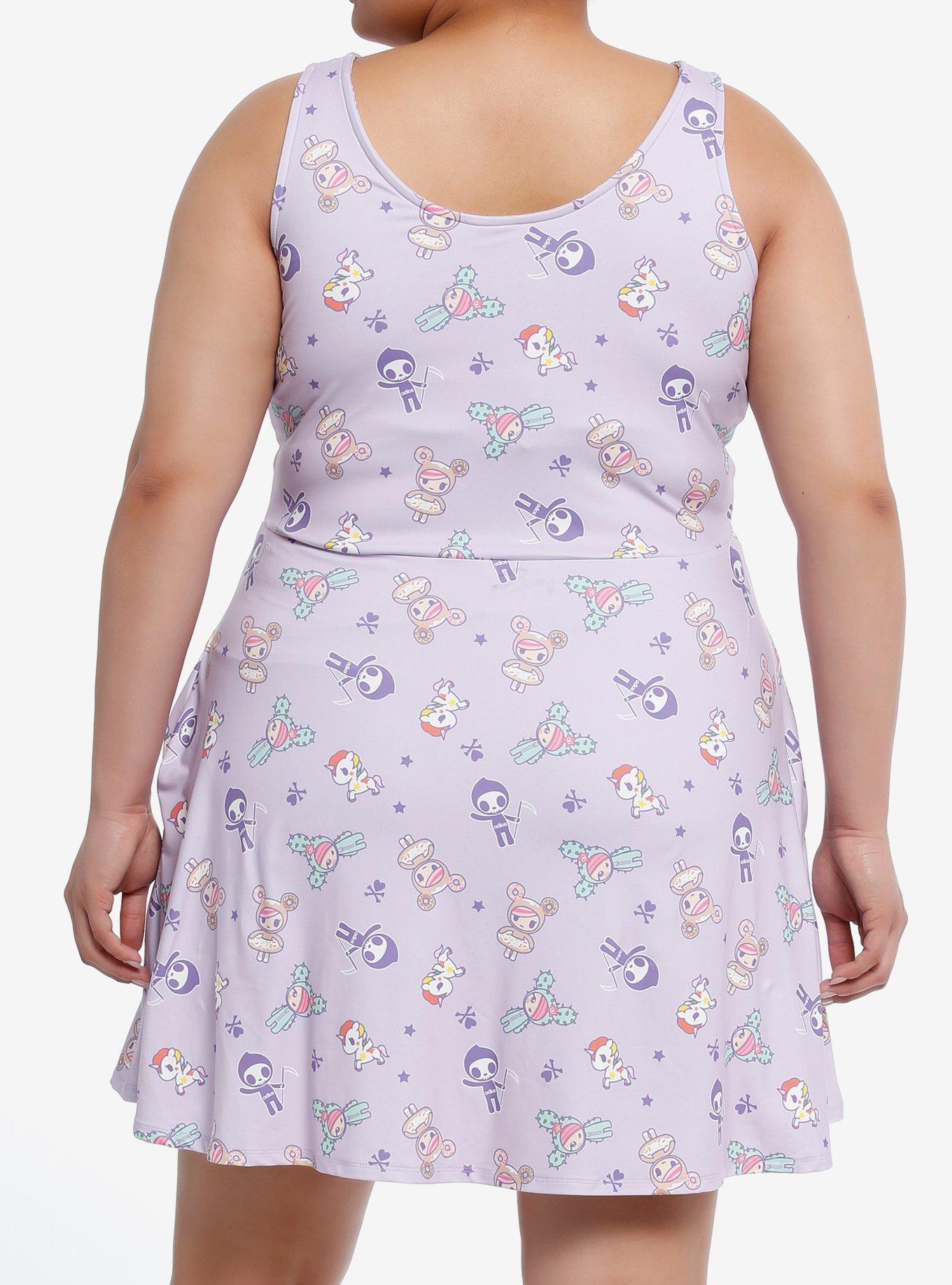 Tokidoki Characters Pastel Active Tank Dress Plus Size, MULTI, alternate