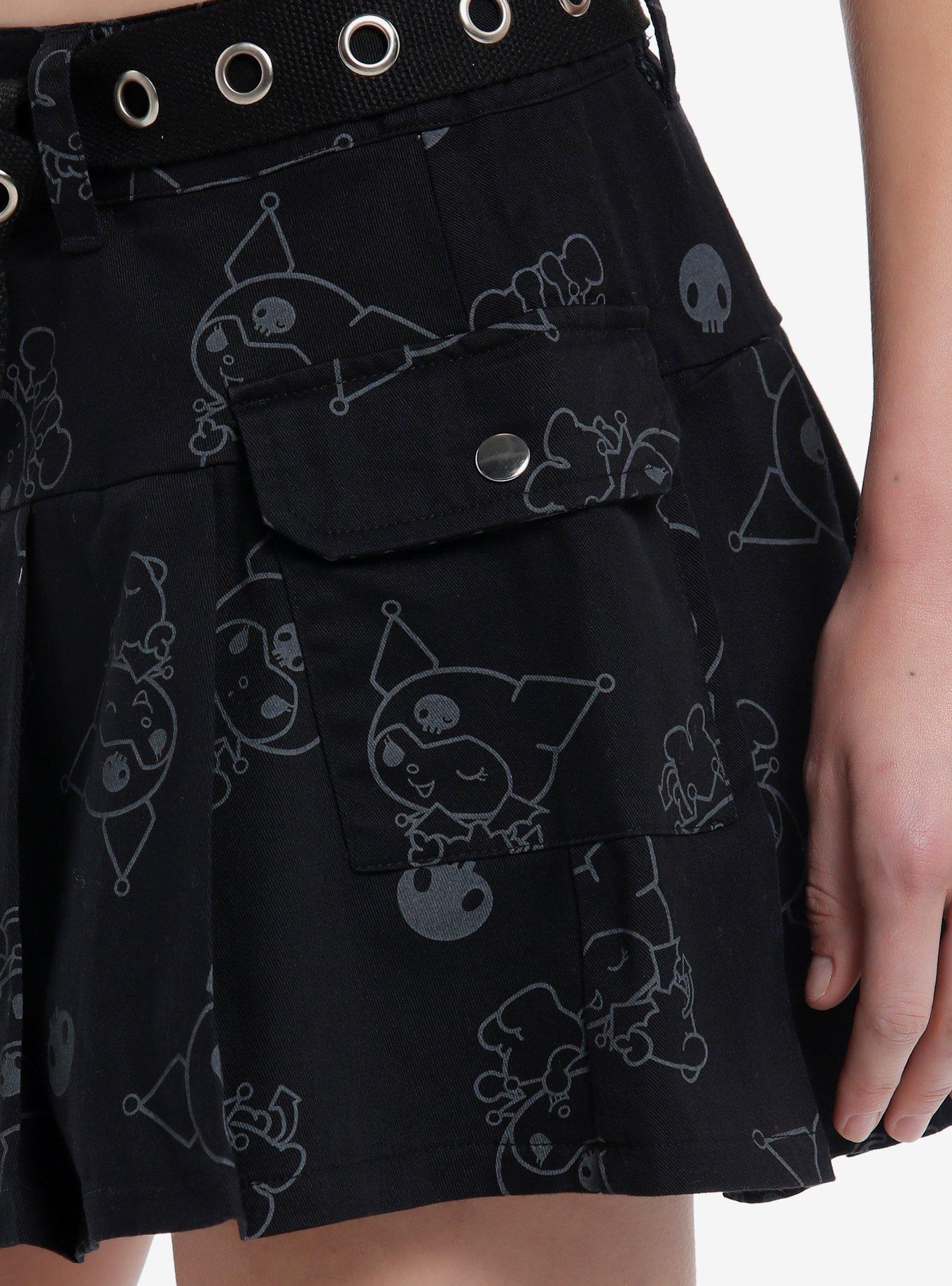 Kuromi Belted Cargo Skirt, , alternate