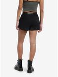 Black Cargo Shorts With Belt, BLACK, alternate