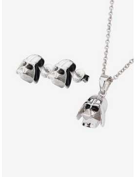 Star Wars 3D Darth Vader Stud Earrings and Pendant Necklace Set, , hi-res