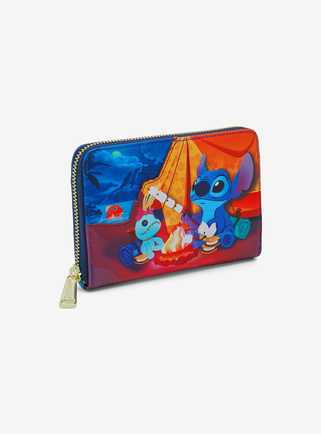 Loungefly Disney Stitch Scrump Camp Zipper Wallet, , alternate