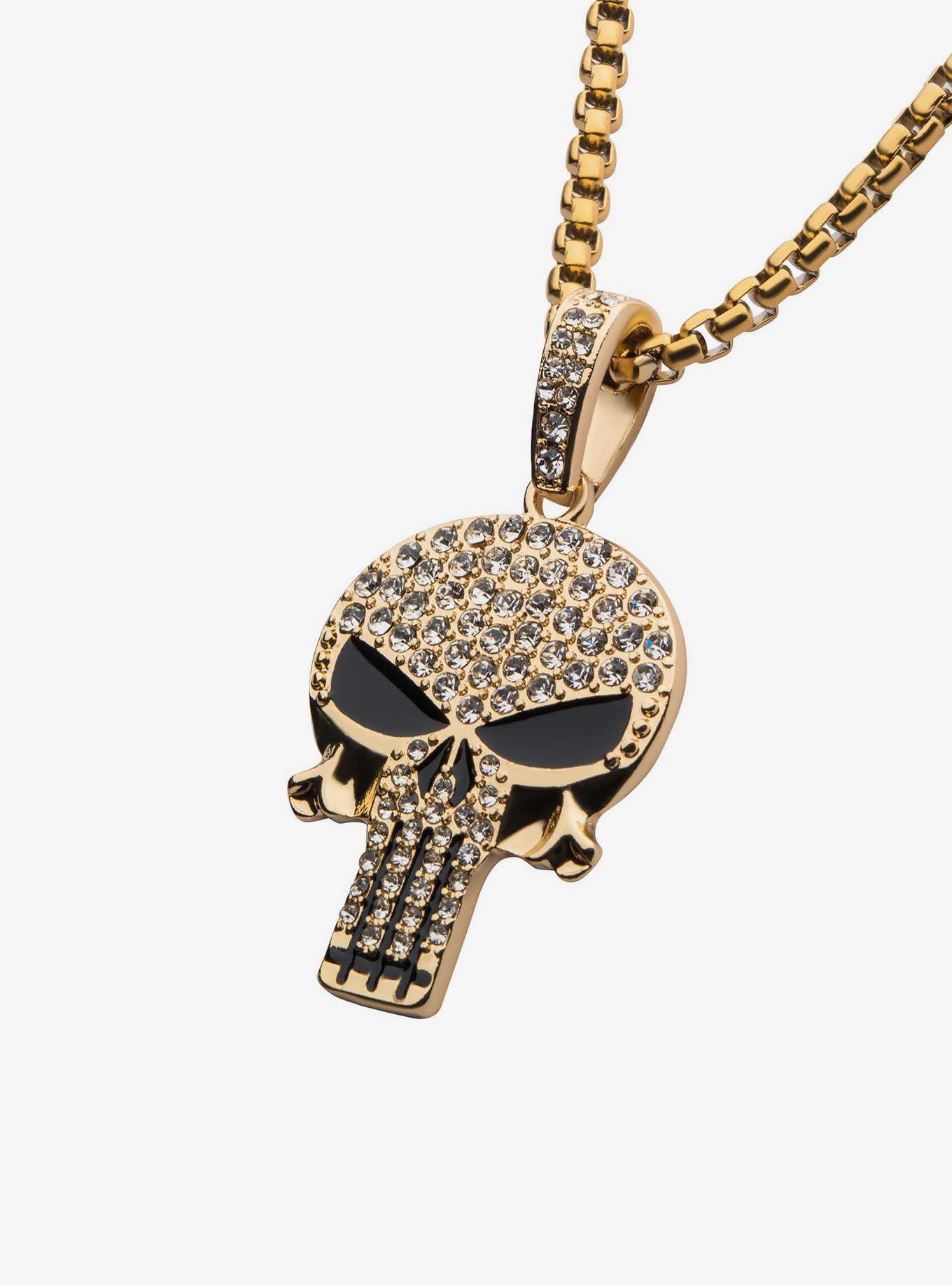 Marvel Punisher Skull Gem Necklace, , hi-res