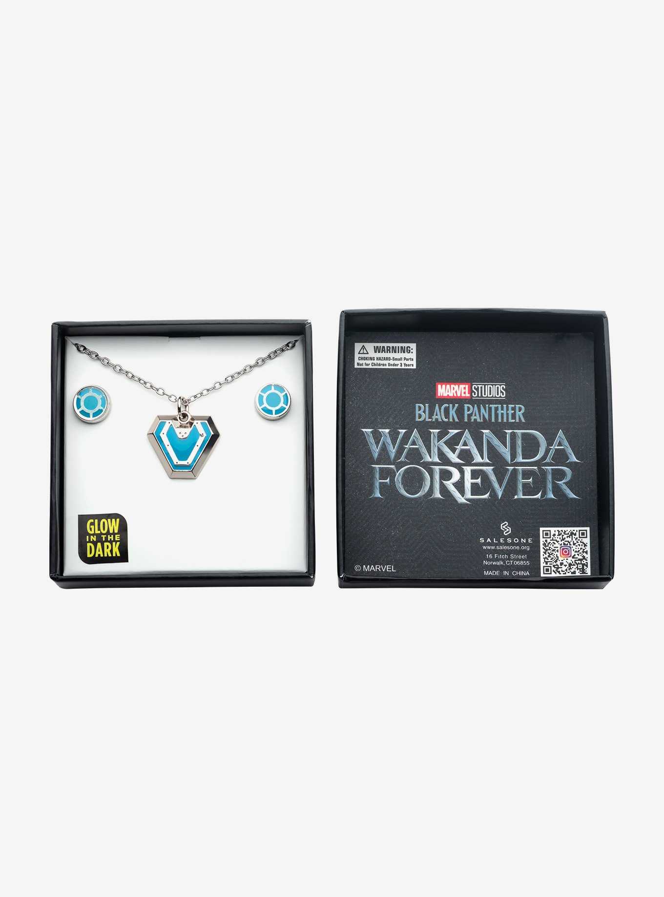 Marvel Black Panther: Wakanda Forever Iron Heart Necklace & Earring Set, , hi-res