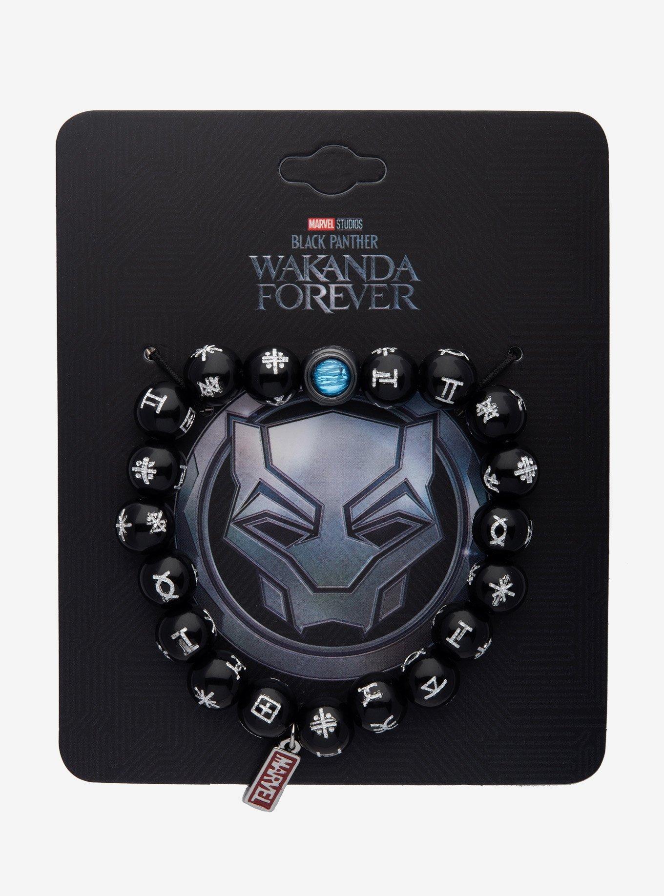 Marvel Black Panther Small Kimoyo Acrylic Blue Bead Bracelet, , alternate