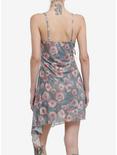 Thorn & Fable Pink Rose Asymmetrical Slip Dress, CREAM, alternate
