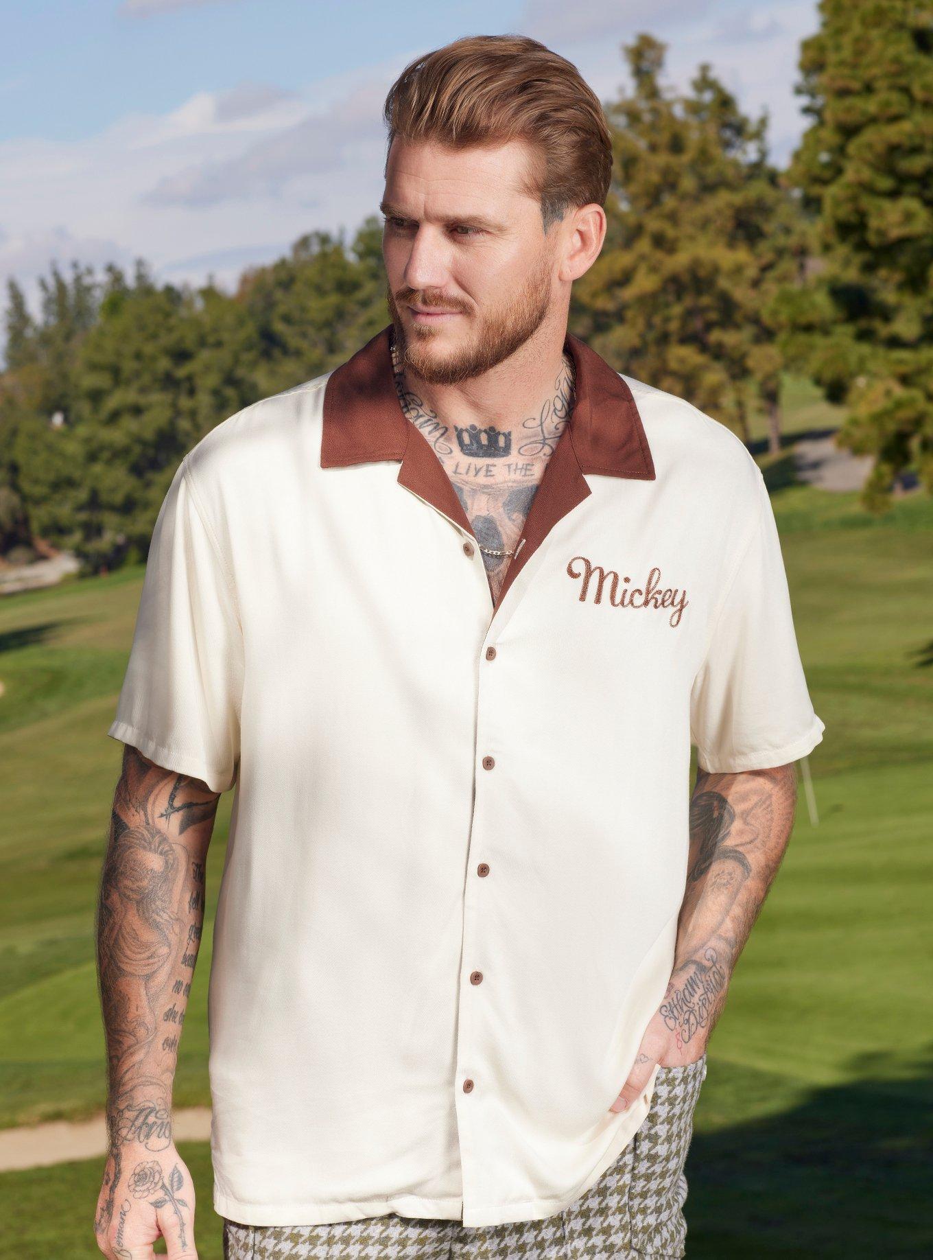 Disney Mickey Mouse Golf Woven Button-Up - BoxLunch Exclusive, OFF WHITE, alternate