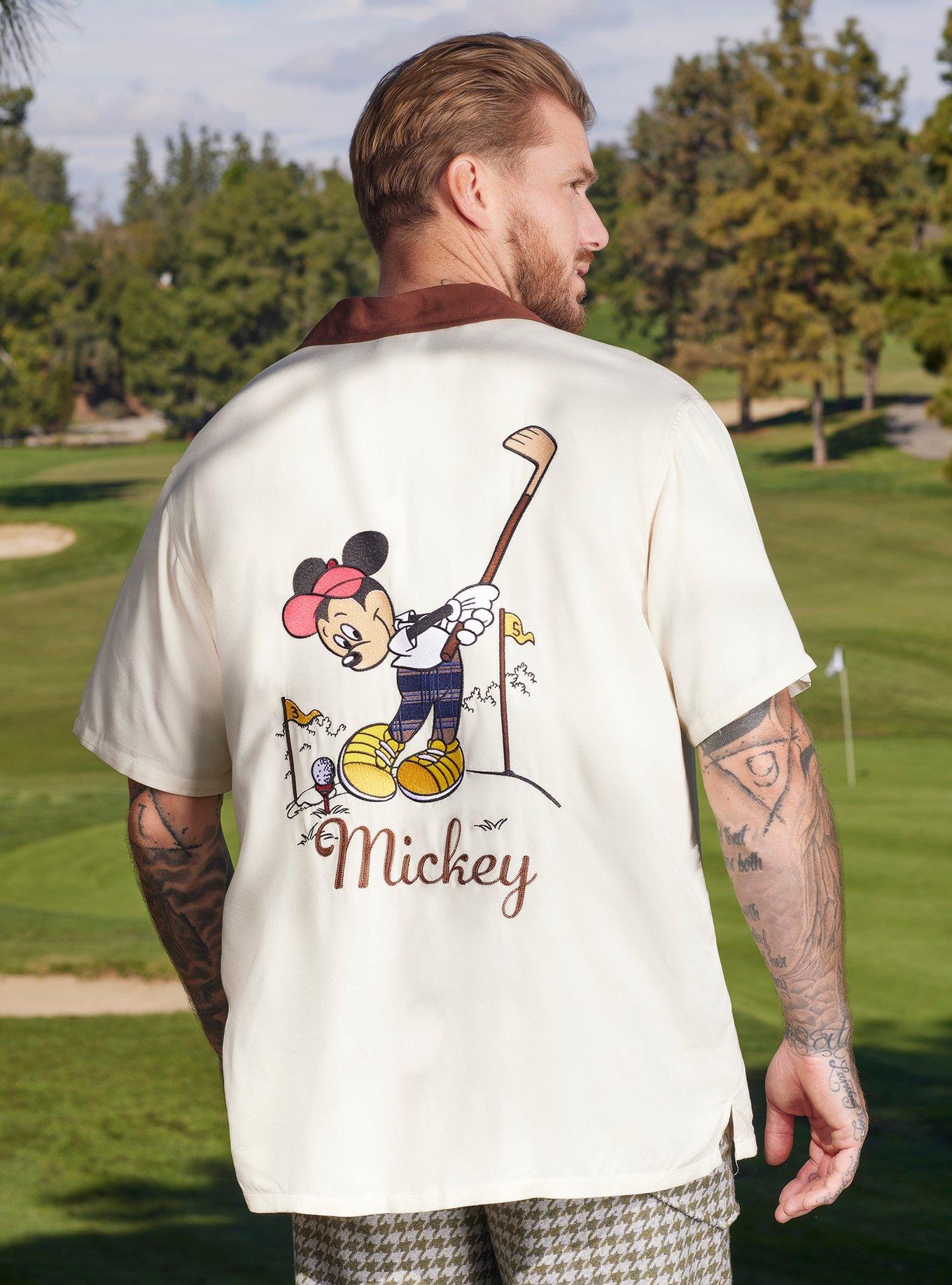 Disney Mickey Mouse Golf Woven Button-Up - BoxLunch Exclusive, OFF WHITE, alternate