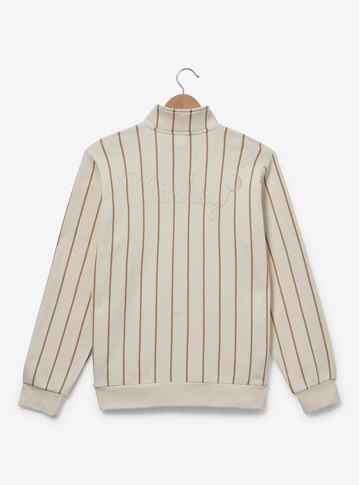 Disney Mickey Mouse Golf Striped Quarter-Zip Sweatshirt - BoxLunch Exclusive, GREY, alternate