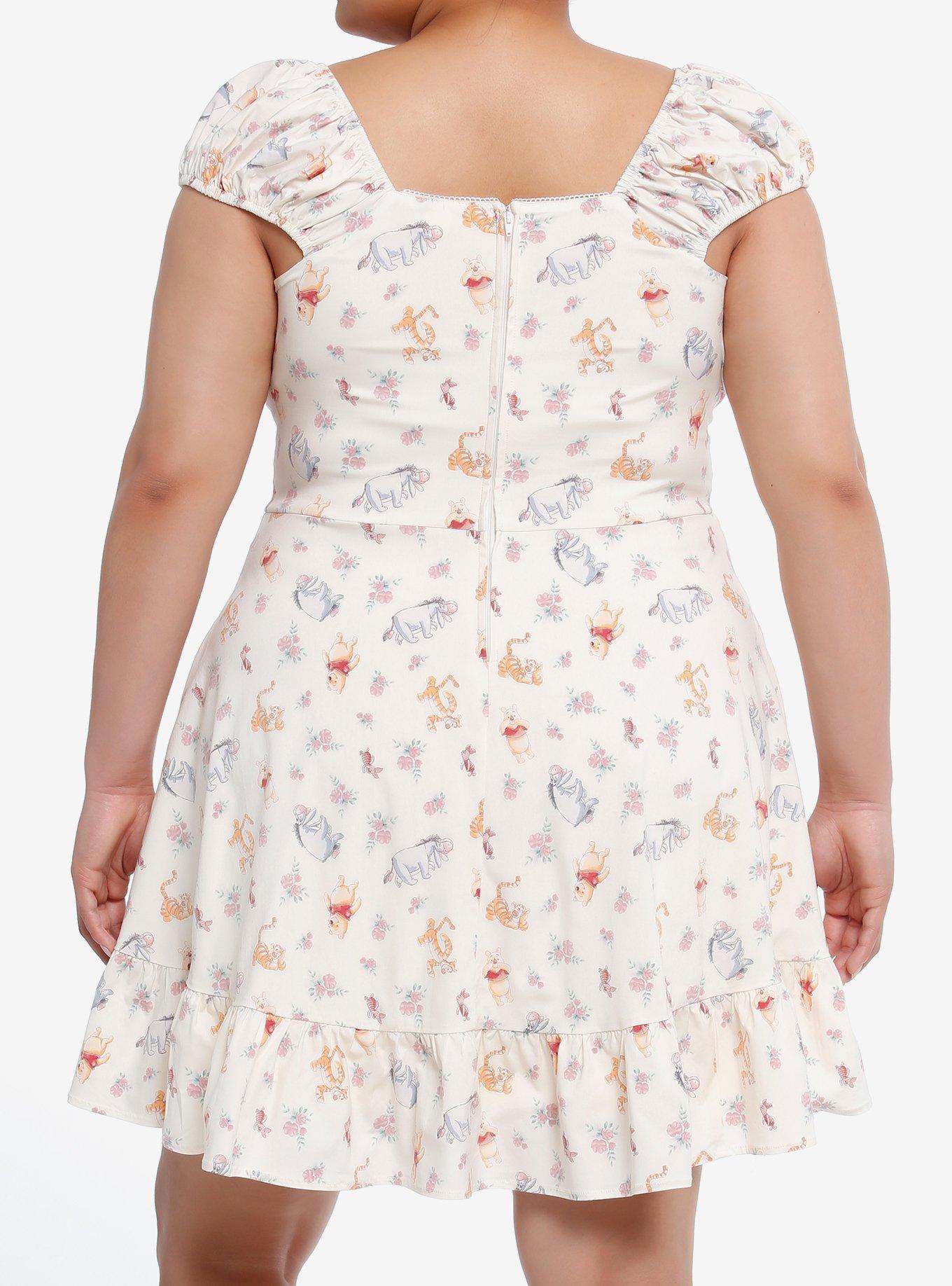 Disney Winnie The Pooh Lace-Up Dress Plus Size, MULTI, alternate