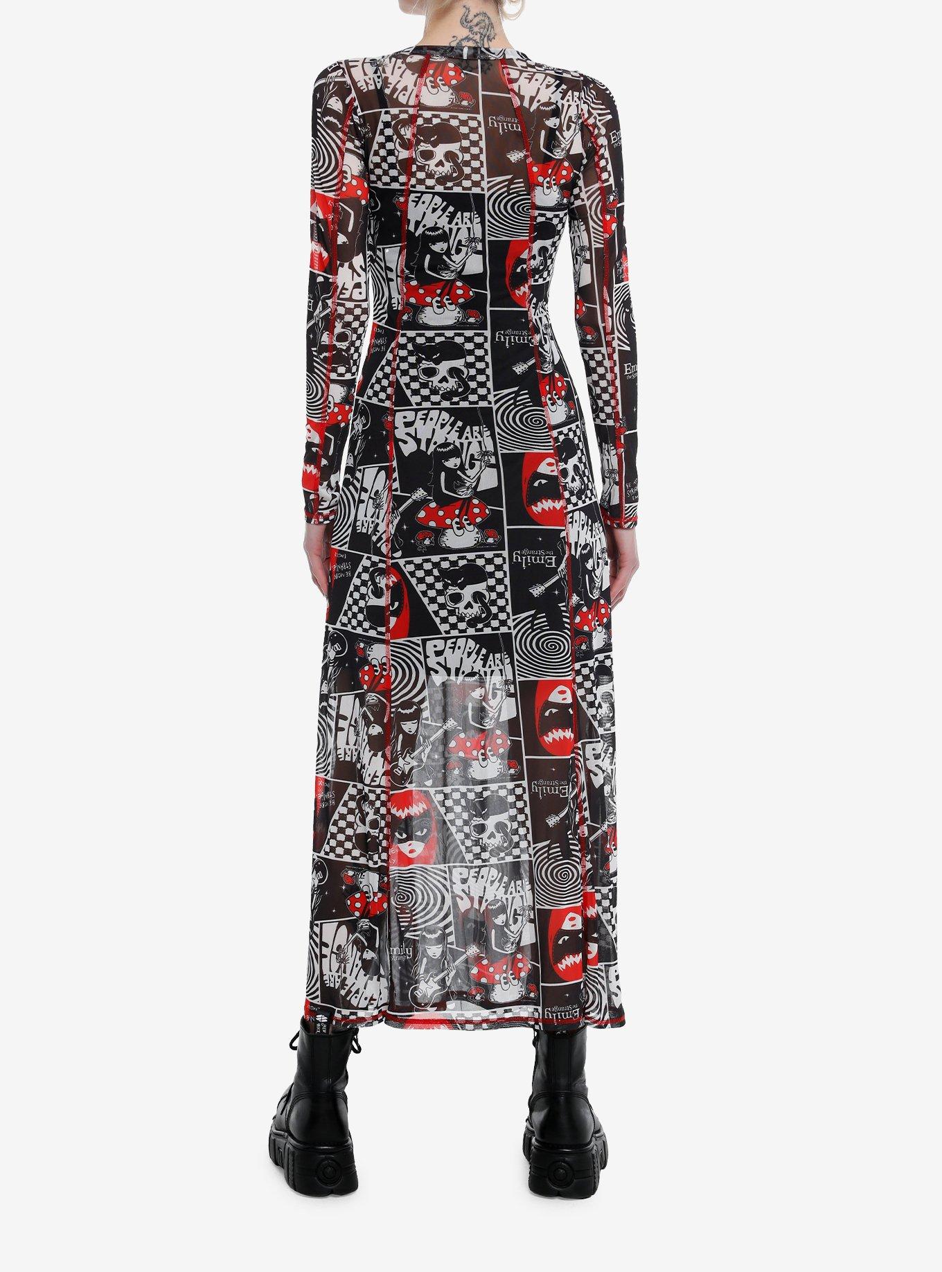 Emily The Strange Collage Maxi Dress, , hi-res