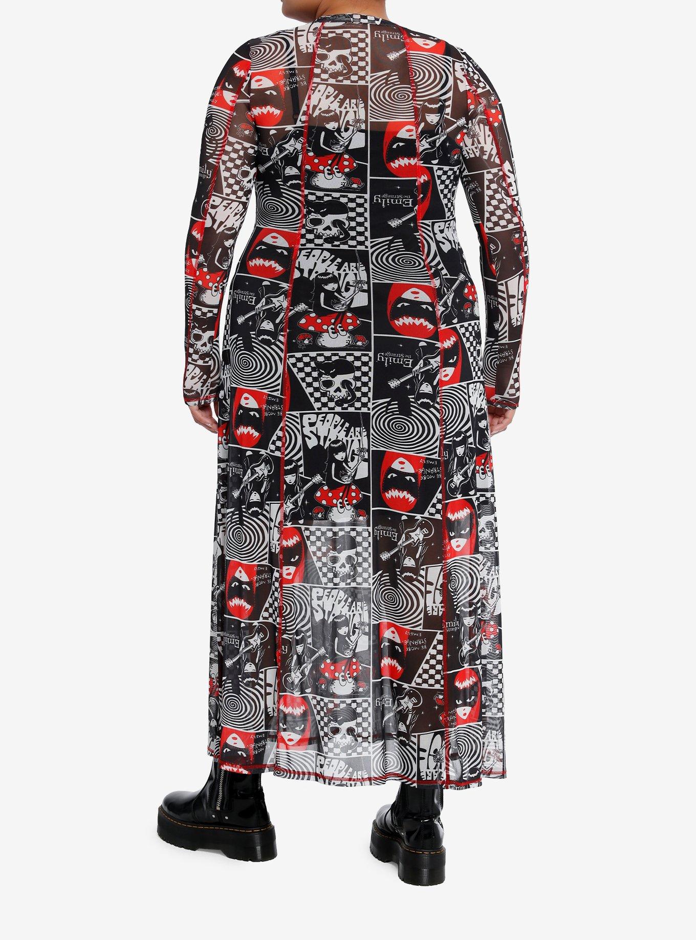 Emily The Strange Collage Maxi Dress Plus Size, , hi-res