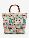 Loungefly SpongeBob SquarePants Characters Tropical Allover Print Tote Bag - BoxLunch Exclusive, , alternate
