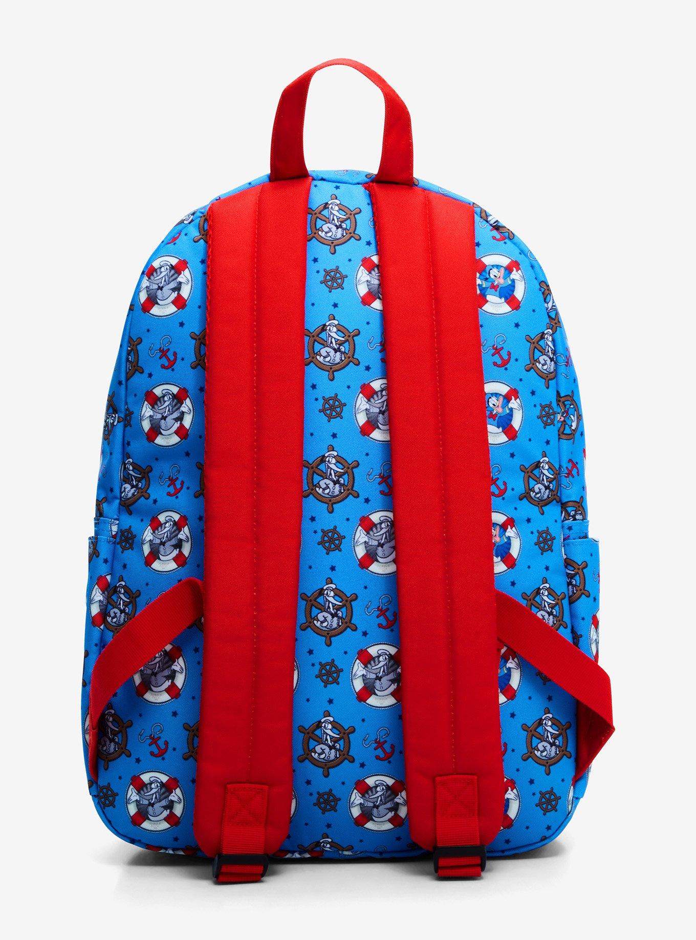 Loungefly Disney Donald Duck 90th Anniversary Allover Print Backpack, , alternate