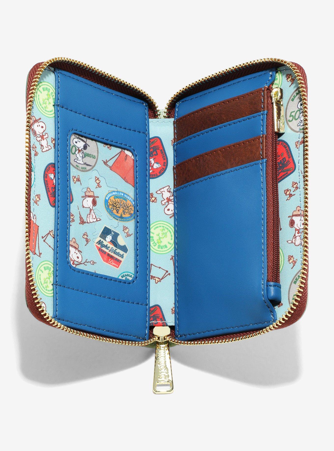 Loungefly Peanuts Snoopy & Woodstock Camping Zip Wallet, , alternate