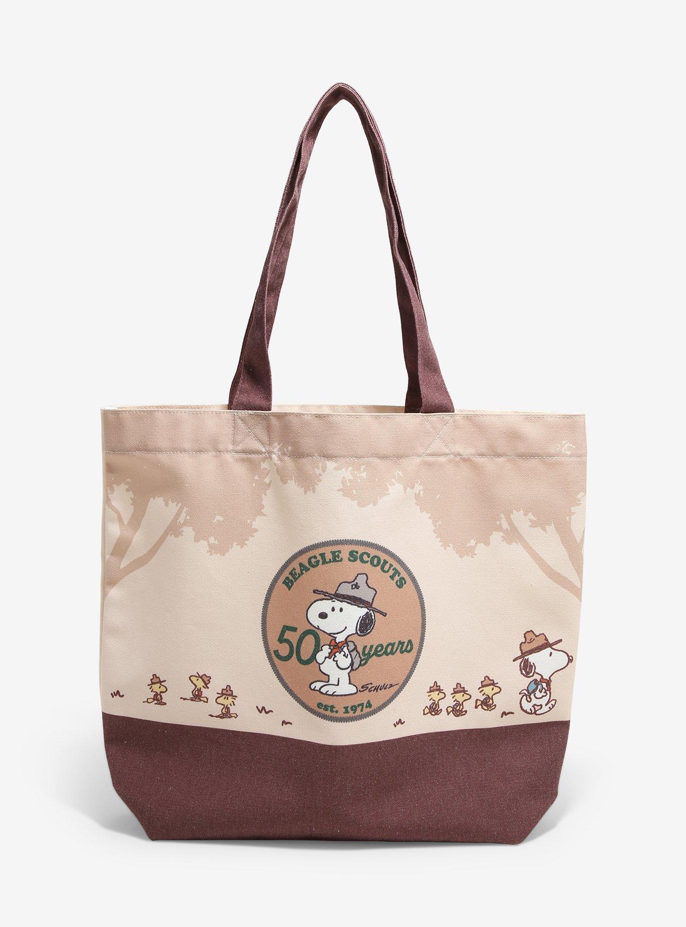 Loungefly Peanuts Snoopy Beagle Scouts Tote Bag