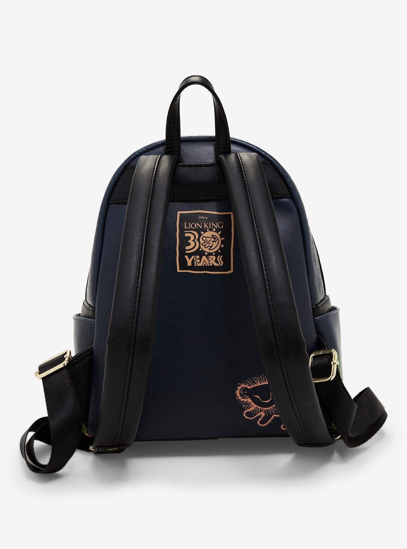 Loungefly Disney The Lion King 30th Anniversary Simba, Timon, & Pumbaa Glow-in-the-Dark Light-Up Mini Backpack, , alternate