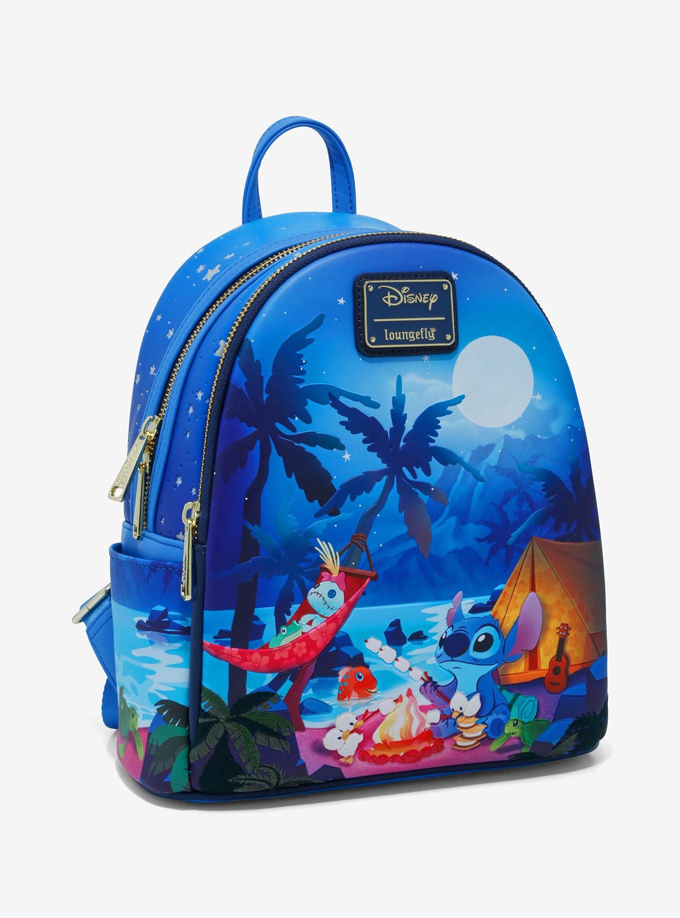 Loungefly Disney Lilo & Stitch Scrump and Stitch Camping Glow-in-the-Dark Mini Backpack, , alternate