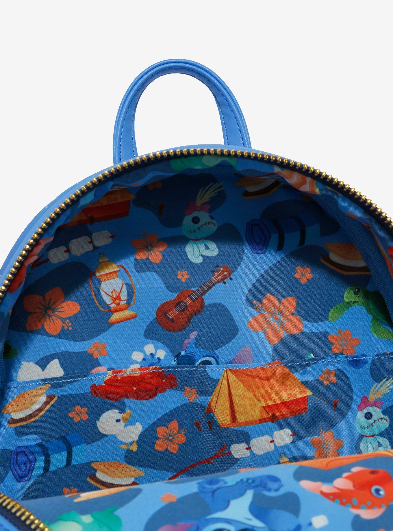 Loungefly Disney Lilo & Stitch Scrump and Stitch Camping Glow-in-the-Dark Mini Backpack, , alternate